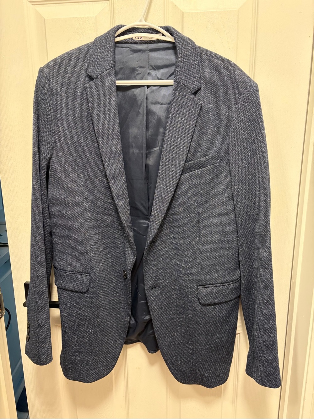 Zara Men's Heathered Navy Sport Coat